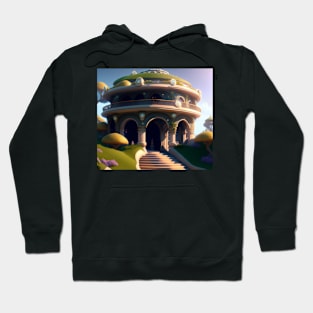 Parnassus Round Cozy Palace Futuristic Art Nouveau Hoodie